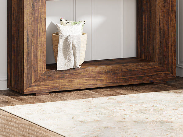 Farmhouse Console Table, 47" Rustic Wood Entryway Sofa Table with Storage