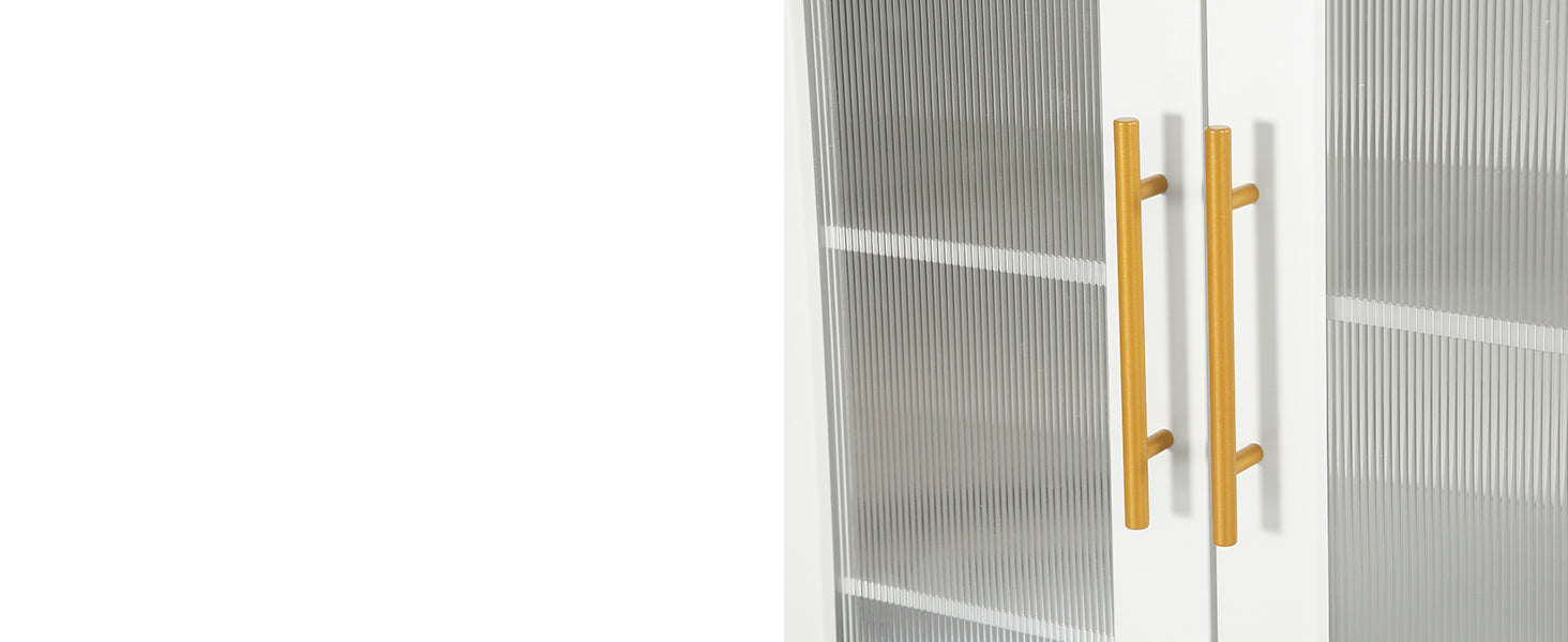 Freestanding Shoe Cabinet with Acrylic Doors and LED Lights