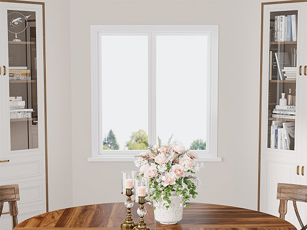 Round Dining Table for 4, 47" Wooden Kitchen Table Farmhouse Dinner Table