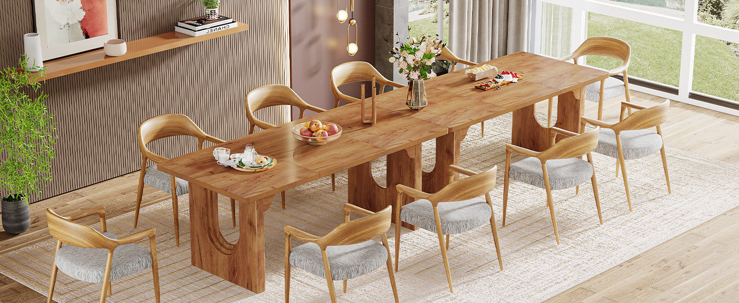 71" Executive Desk, Modern Executive Office Table with Wood Double Pedestal Base