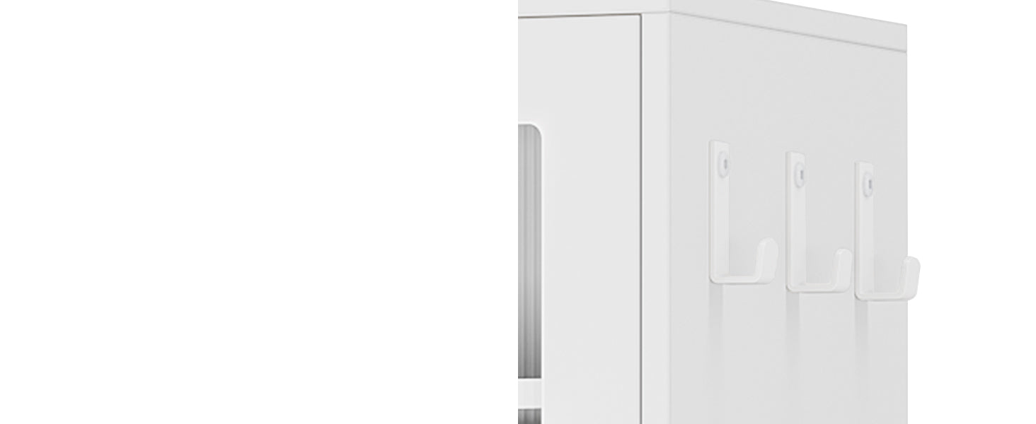 Freestanding Shoe Cabinet with Acrylic Doors and LED Lights