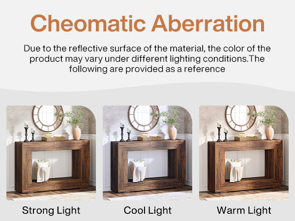 Farmhouse Console Table, 47" Rustic Wood Entryway Sofa Table with Storage