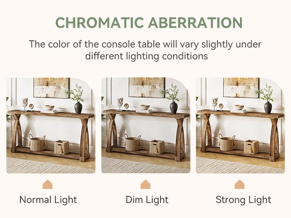 63" Solid Wood Console Table, Narrow Sofa Entryway Table with 2-Tier Storage